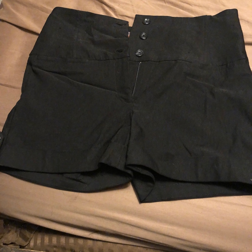 Waist high black shorts